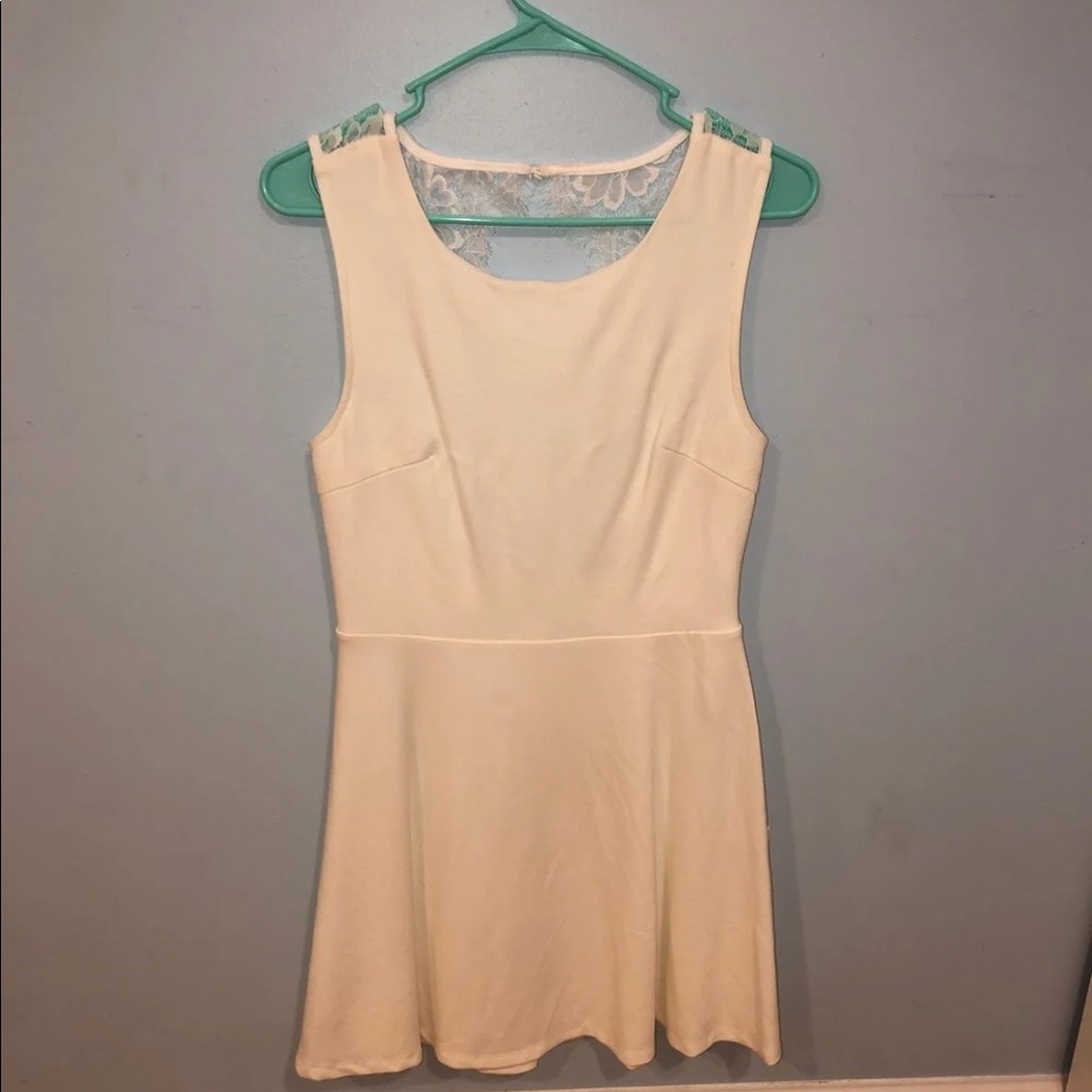 Lulus White Lace Back Mini Dress